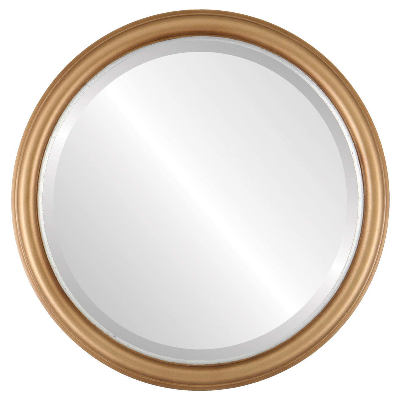 Hamilton Round framed mirror - Desert Gold with Silver Lip