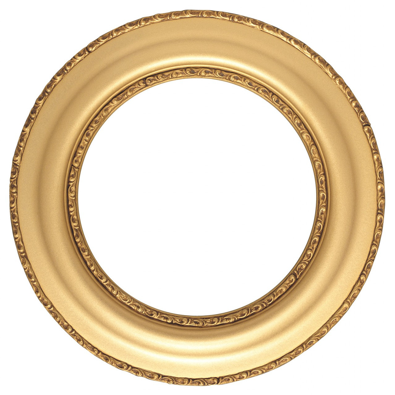 round gold frame png