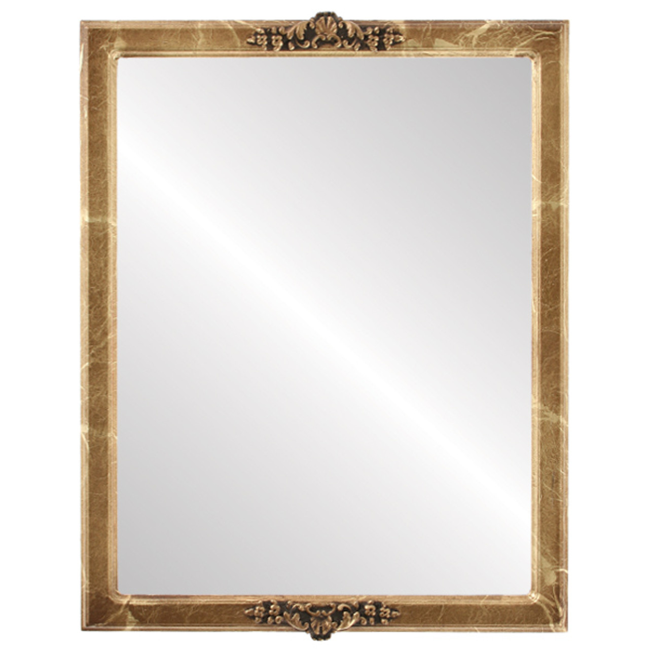 Athena Rectangle framed mirror Champagne Gold