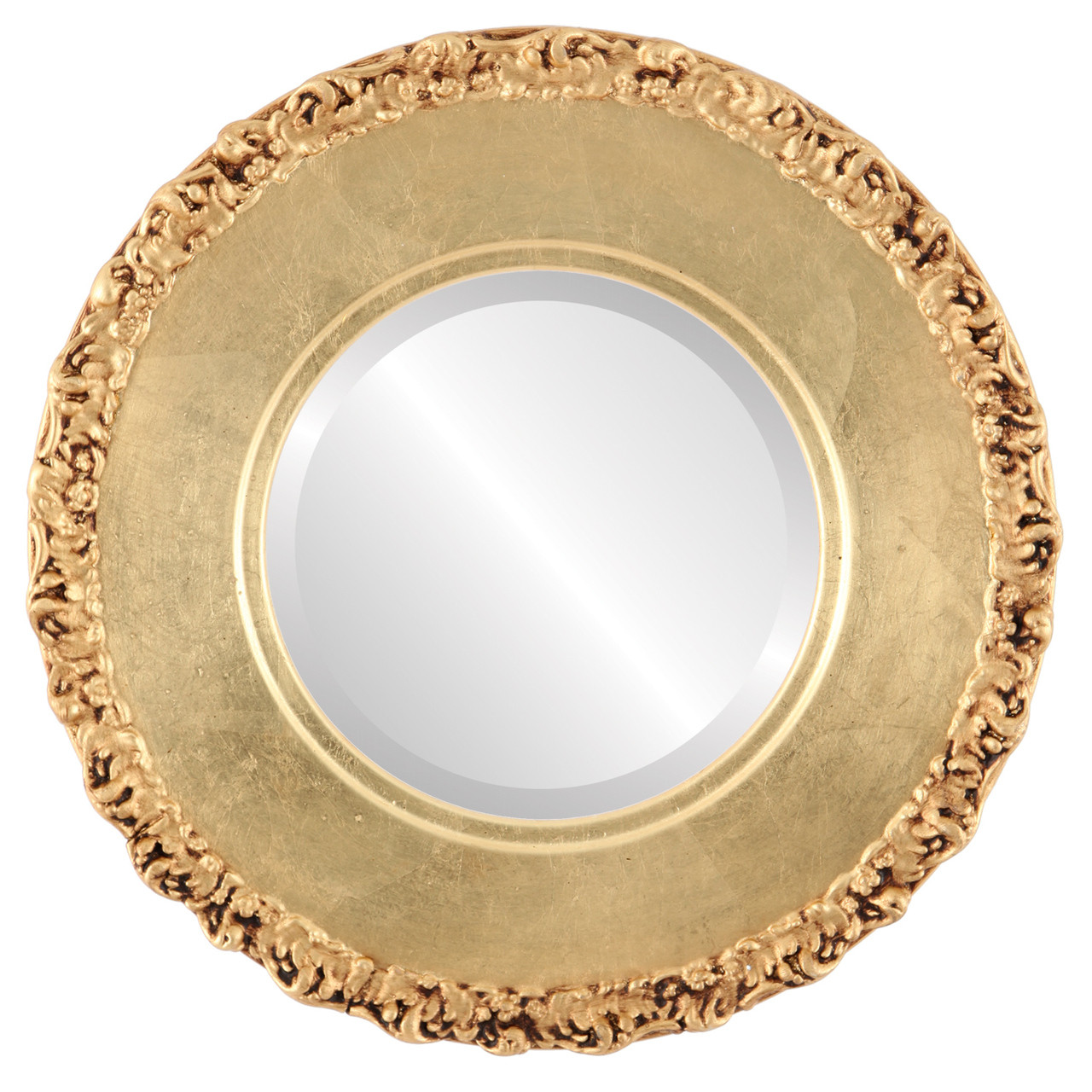 Round Framed Mirror #844 Williamsburg Gold Leaf Finish