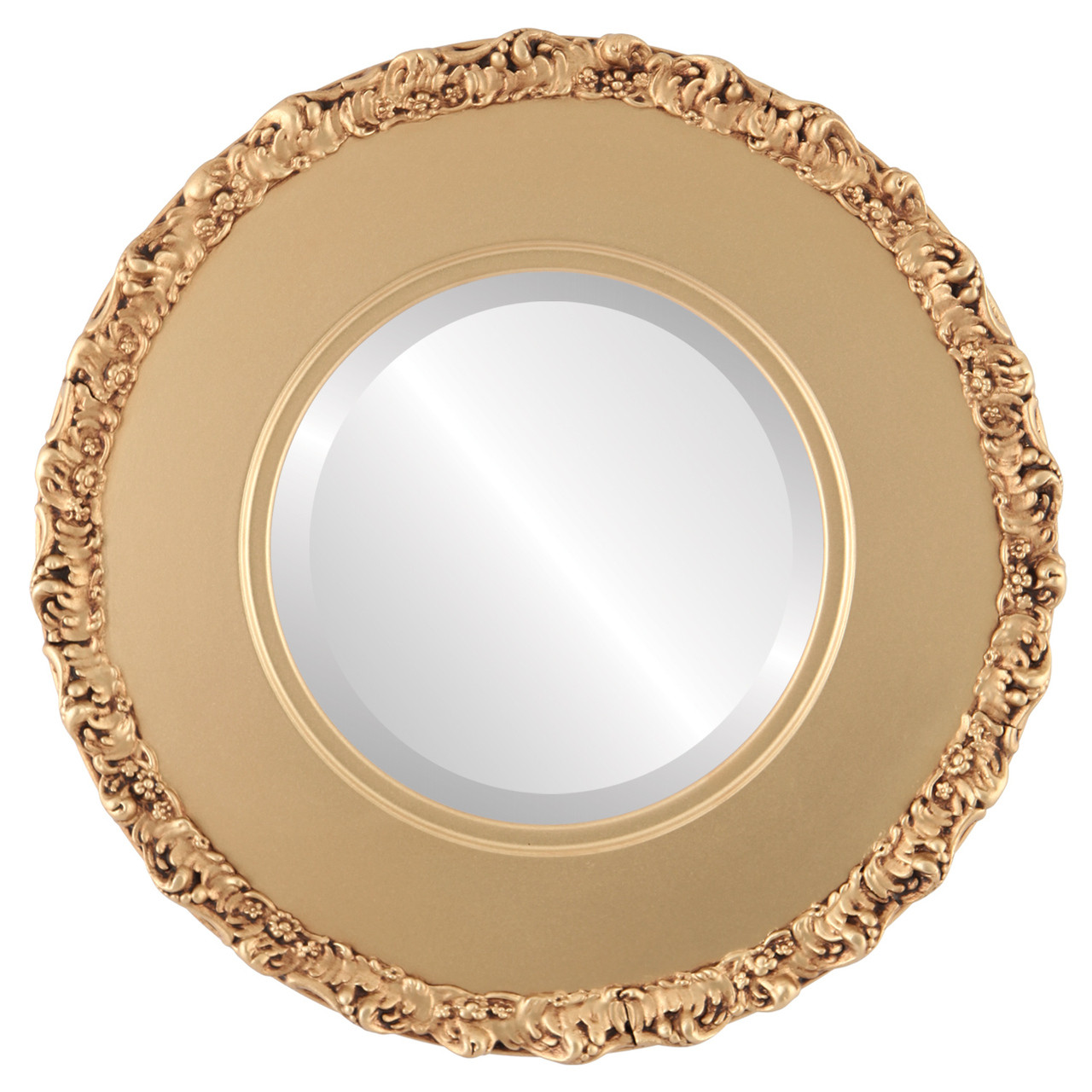 Round Framed Mirror #844 Williamsburg Gold Spray Finish