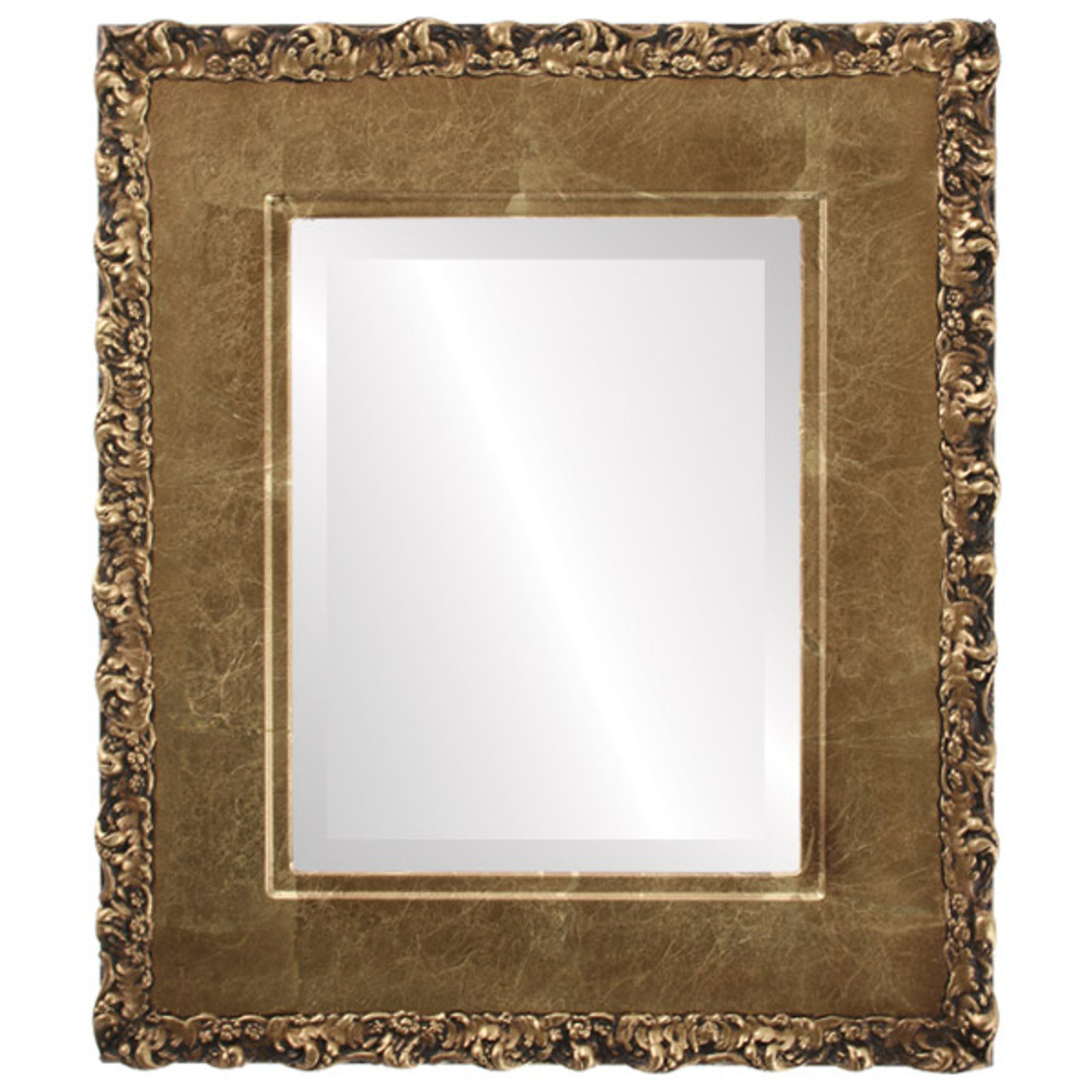 Rectangle Framed Mirror #844 Williamsburg Champagne Gold Finish