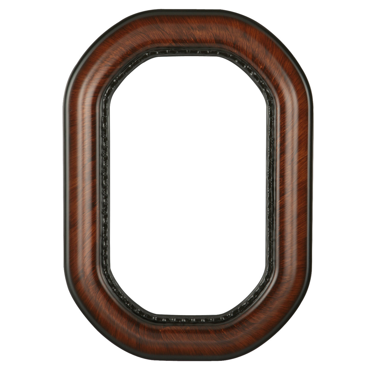 Chicago Octagon Picture Frame - Vintage Walnut |Victorian Frames