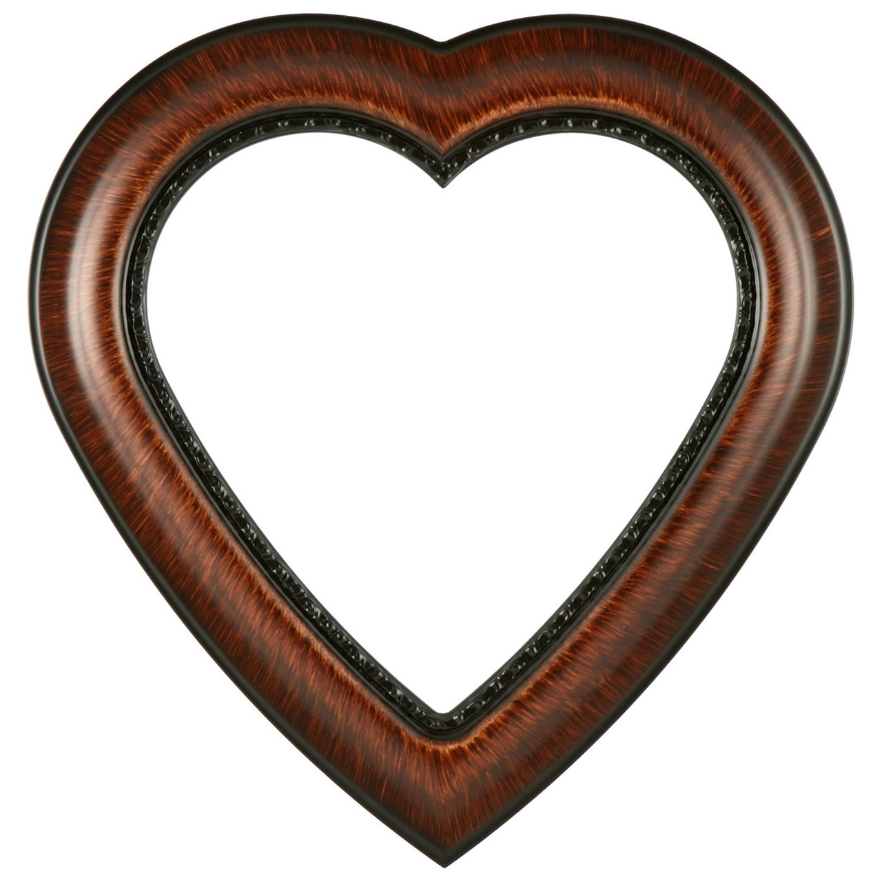 Chicago Heart Picture Frame - Vintage Walnut |Victorian Frames