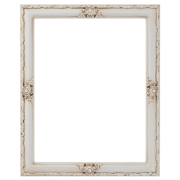white vintage photo frame