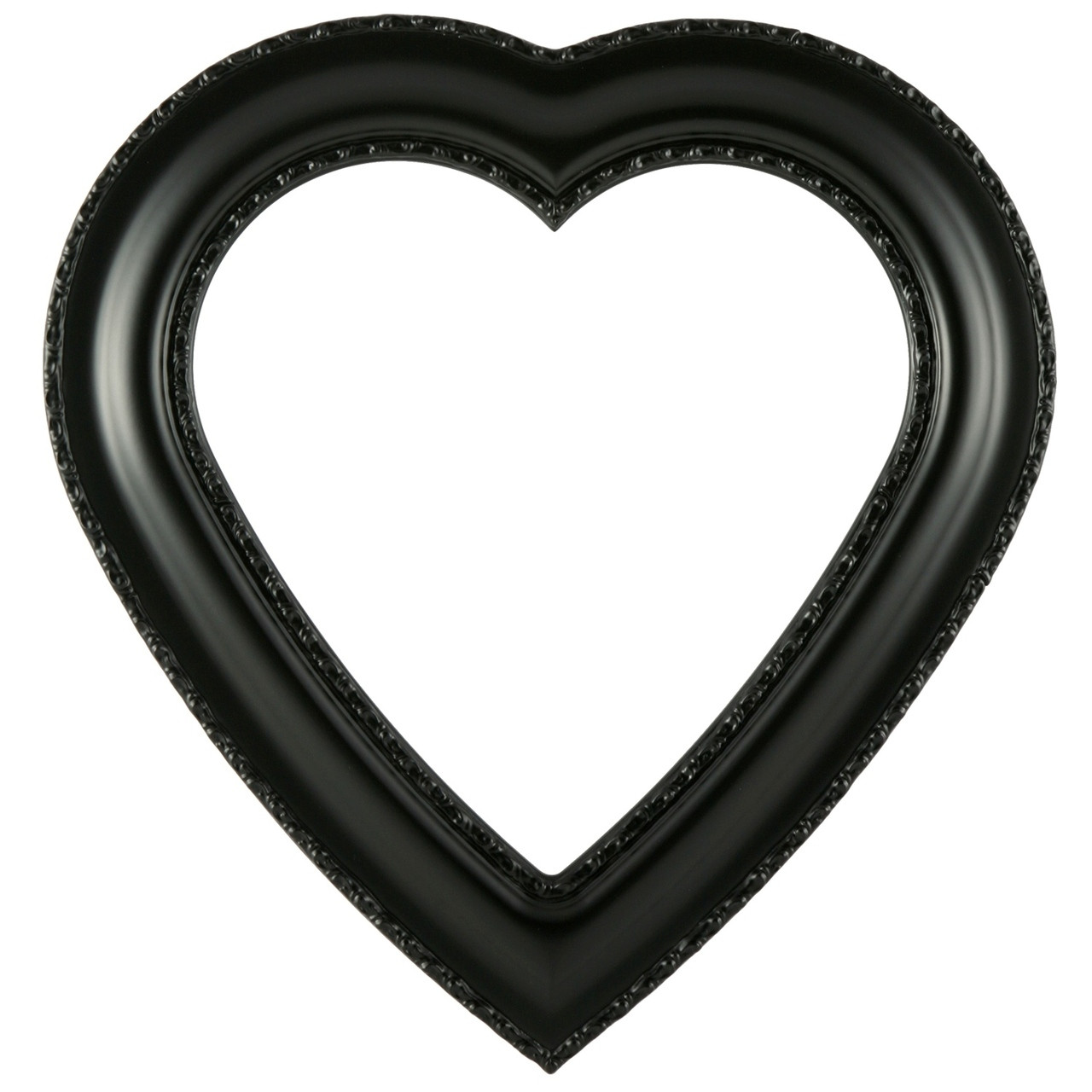 Somerset Heart Picture Frame Matte Black Victorian Frames