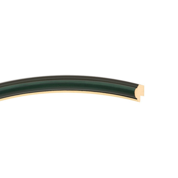 Hamilton Round Frame # 551 Arc Sample - Hunter Green with Gold Lip