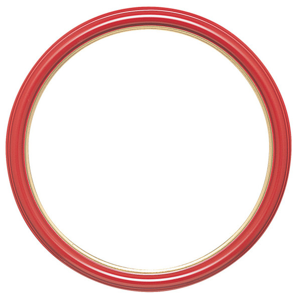 Hamilton Round Frame # 551 - Holiday Red with Gold Lip