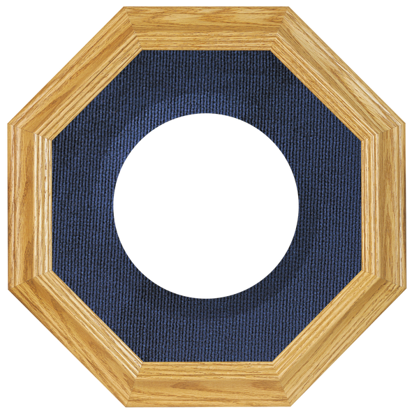 Collector Plate Frame #351 - Honey Oak (Blue Velvet)