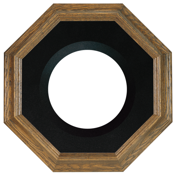Collector Plate Frame #351 - Toasted Oak (Black Velvet)