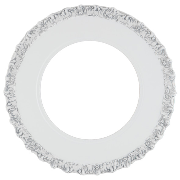 Williamsburg Round Frame #844 - Linen White