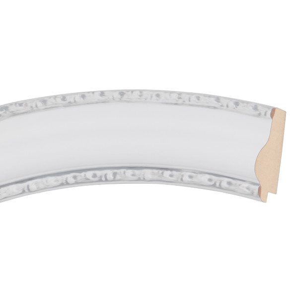 Somerset Rectangle Rectangle Frame #452 Arc Sample - Linen White