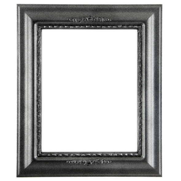 Boston Rectangle Frame # 457 - Black Silver