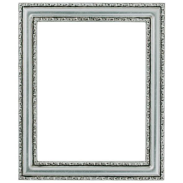 Dorset Rectangle Frame # 462 - Silver Leaf with Brown Antique