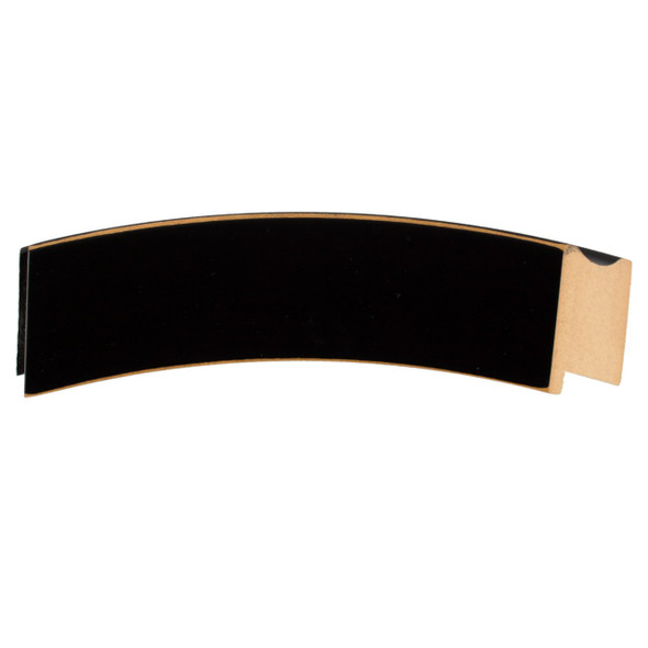 Cafe Rectangle Frame # 482 Arc Sample - Rubbed Black