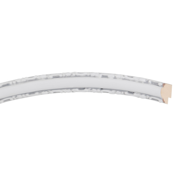 Virginia Rectangle Rectangle Frame #553 Arc Sample - Linen White