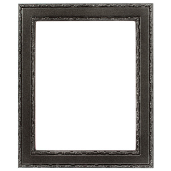Monticello Rectangle Frame # 822 - Black Silver