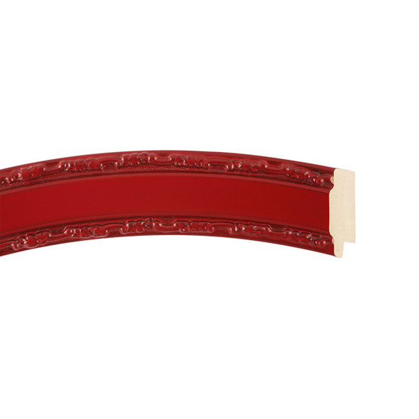 Monticello Rectangle Frame # 822 Arc Sample - Holiday Red