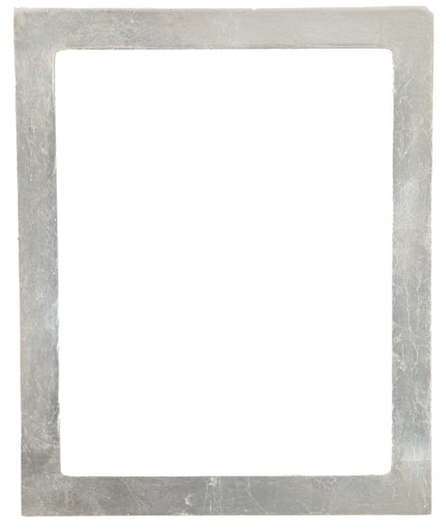 Manhattan Rectangle Frame # 851 - Silver Leaf with Brown Antique