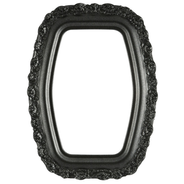 Venice Hexagon Frame #454 - Black Silver