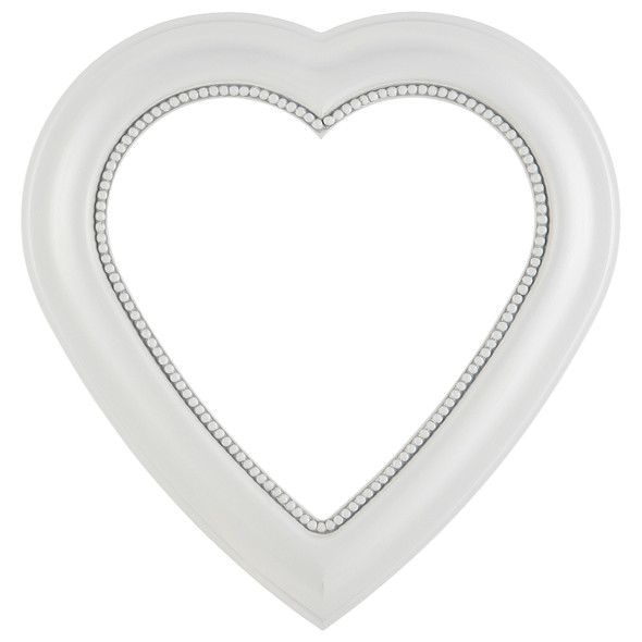 Heritage Heart Frame #458 - Linen White