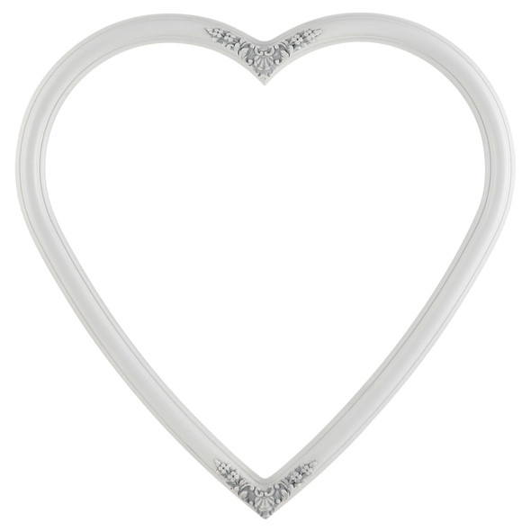 Contessa Heart Frame #554 - Linen White
