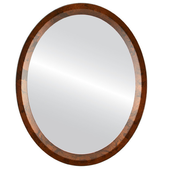 Huntington Flat Oval Mirror Frame in Venetian Gold