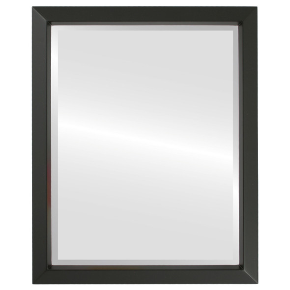 Regatta Beveled Rectangle Mirror Frame in Matte Black