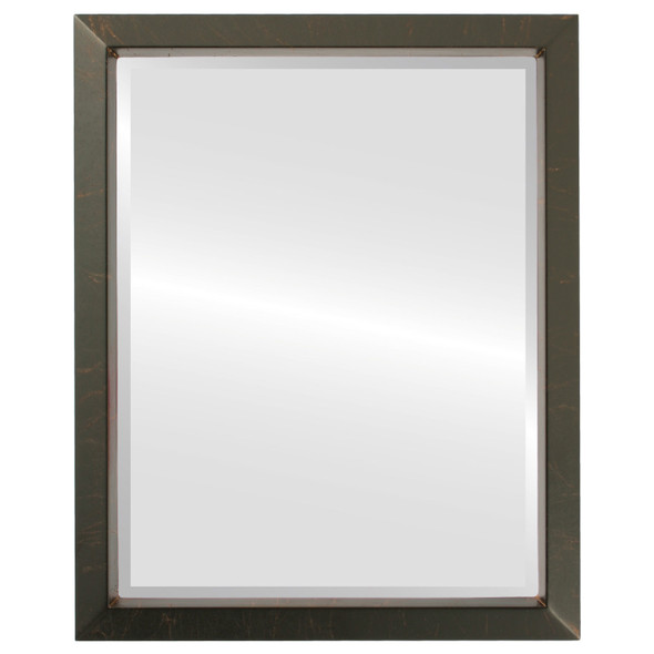 Regatta Beveled Rectangle Mirror Frame in Veined Onyx