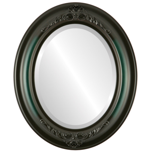 Winchester Beveled Oval Mirror Frame in Hunter Green