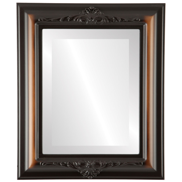 Winchester Beveled Rectangle Mirror Frame in Walnut