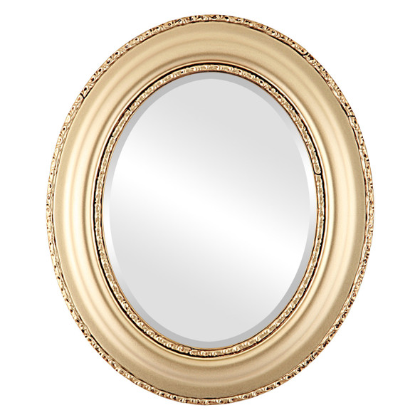 Somerset Beveled Oval Mirror Frame in Gold Spray