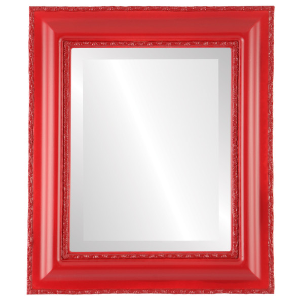 Somerset Beveled Rectangle Mirror Frame in Holiday Red