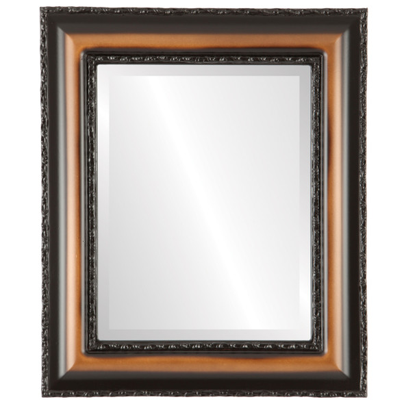 Somerset Beveled Rectangle Mirror Frame in Walnut