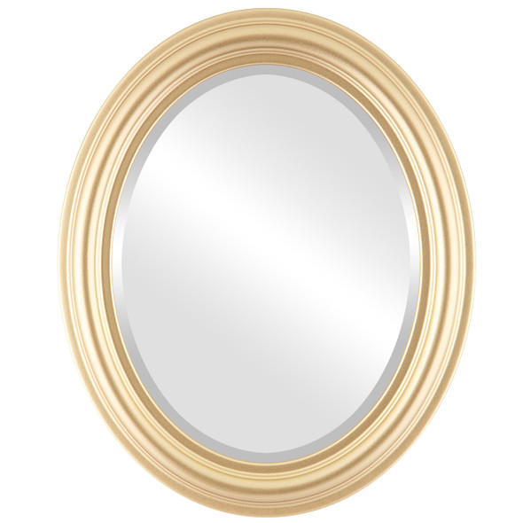 Philadelphia Beveled Oval Mirror Frame in Gold Spray