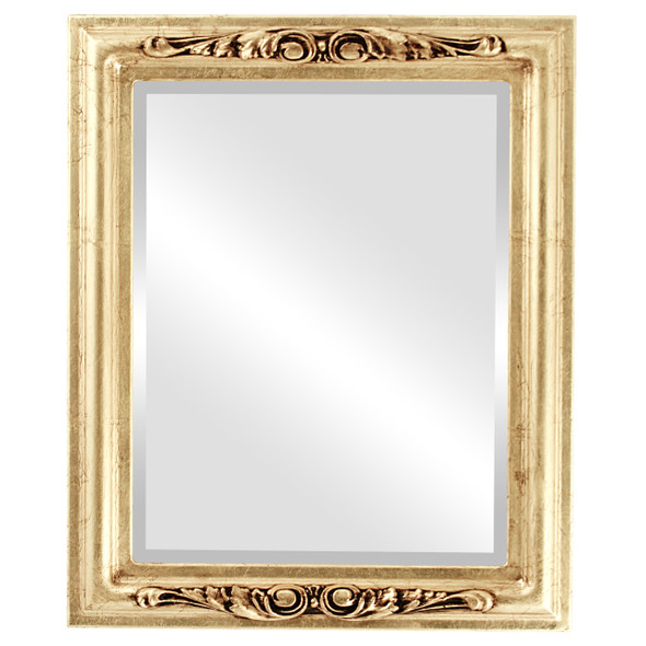 Florence Beveled Rectangle Mirror Frame in Gold Leaf