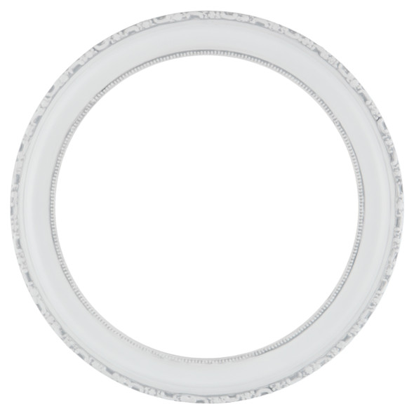 Kensington Round Frame #401 - Linen White