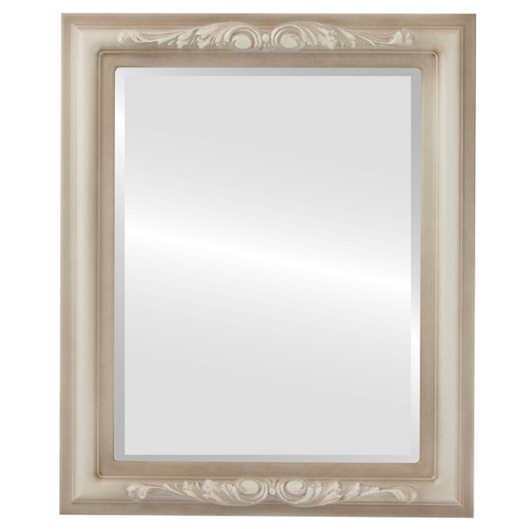 Florence Beveled Rectangle Mirror Frame in Taupe