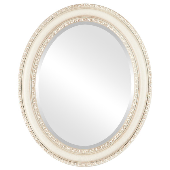 Dorset Beveled Oval Mirror Frame in Taupe