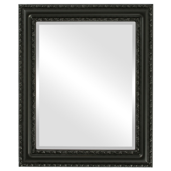 Dorset Beveled Rectangle Mirror Frame in Matte Black