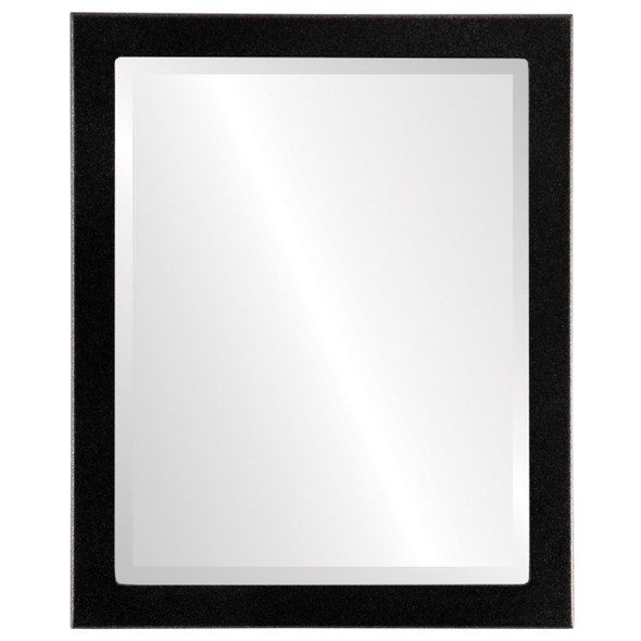 Vienna Beveled Rectangle Mirror Frame in Black Silver