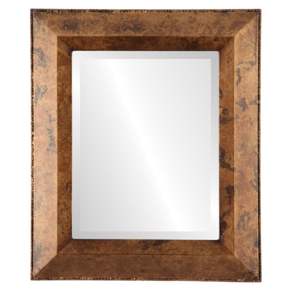 Lombardia Beveled Rectangle Mirror Frame in Venetian Gold