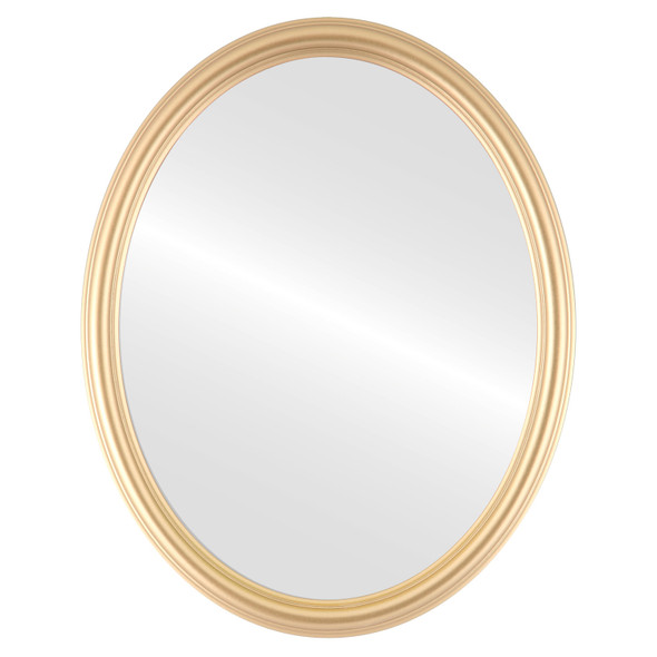 Saratoga Flat Oval Mirror Frame in Gold Spray