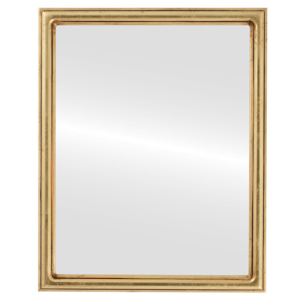 Saratoga Flat Rectangle Mirror Frame in Gold Leaf