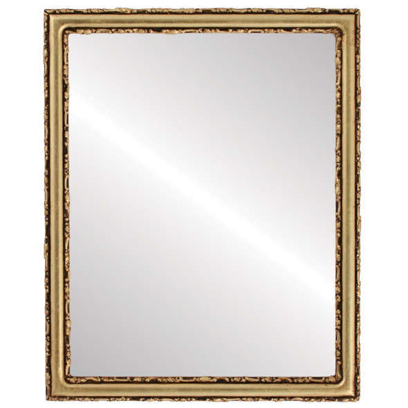 Virginia Flat Rectangle Mirror Frame in Gold Leaf