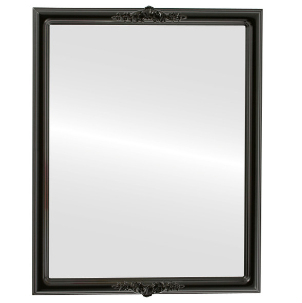 Contessa Flat Rectangle Mirror Frame in Gloss Black