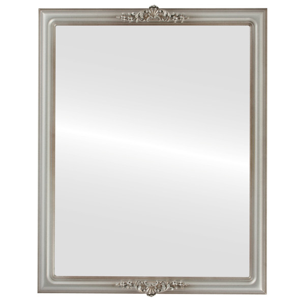 Contessa Flat Rectangle Mirror Frame in Silver Shade