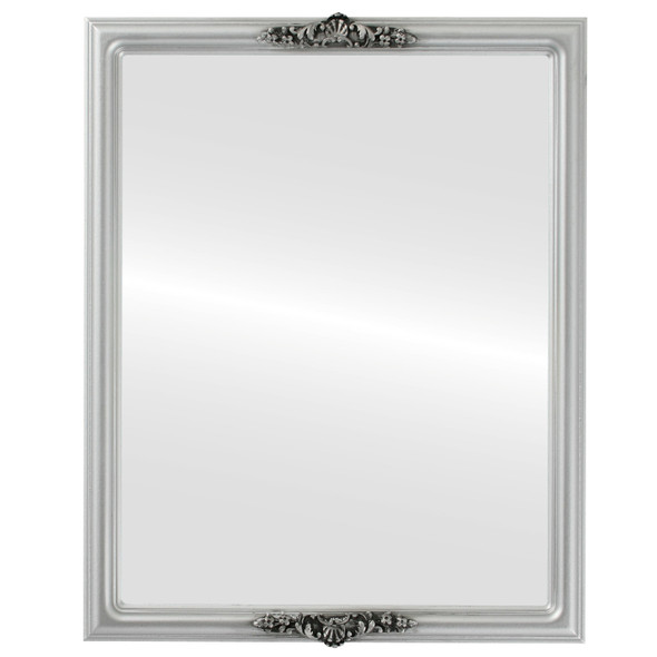 Contessa Flat Rectangle Mirror Frame in Silver Spray