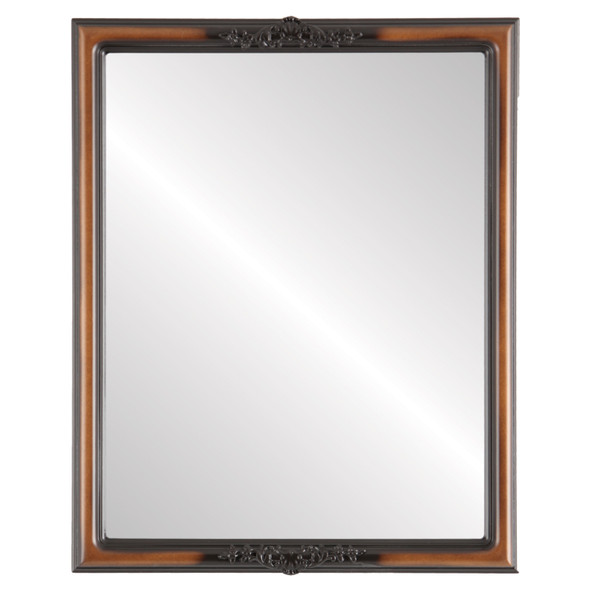 Contessa Flat Rectangle Mirror Frame in Walnut