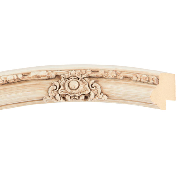 Jefferson Cross Section Antique White Finish